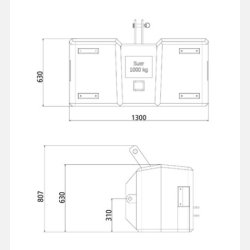 Suer Frontvgt 1000 kg