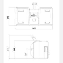 Suer Frontvgt 1300 kg
