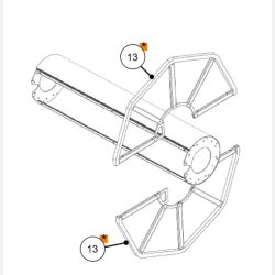 sektions adskiller til slangeopruller 158 cm