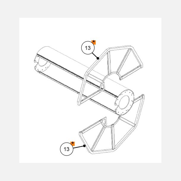 sektions adskiller til slangeopruller 158 cm